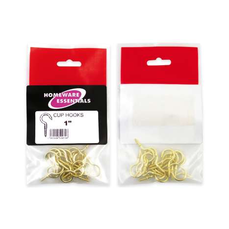 Homeware Essentials Cup Hooks 1"