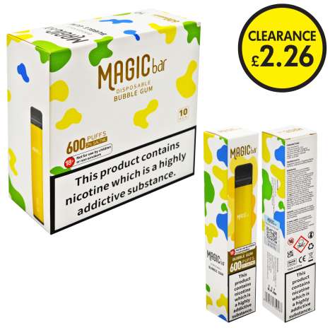 Magic Bar Disposable Vape (600 Puffs) - Bubble Gum