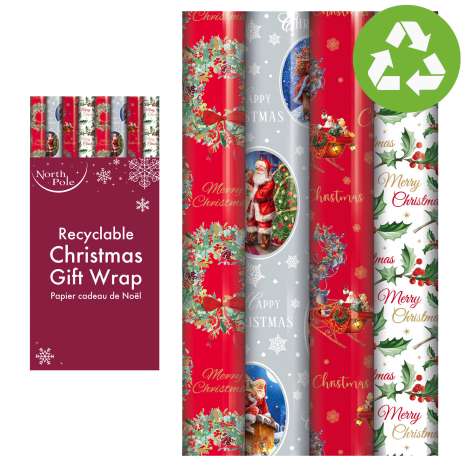 Christmas Wrap 4M (Assorted) - Traditional