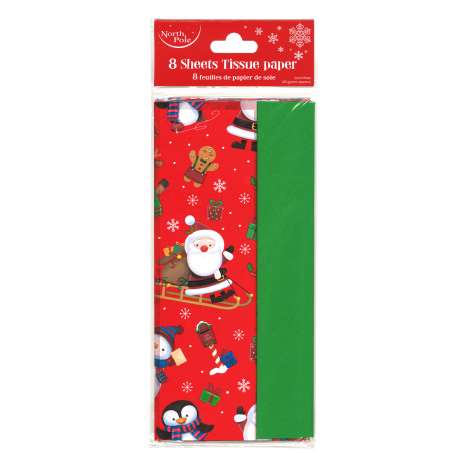 Christmas Tissue Paper 8 Sheets - Cute