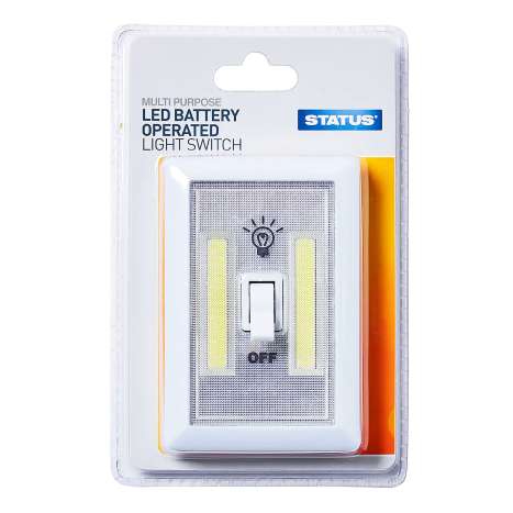 Status LED Battery Operated Light Switch