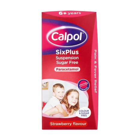 Calpol SixPlus Sugar Free 80ml - Strawberry