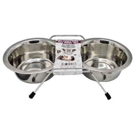 Prima Stainless Steel Bowls (750ml) with Stand