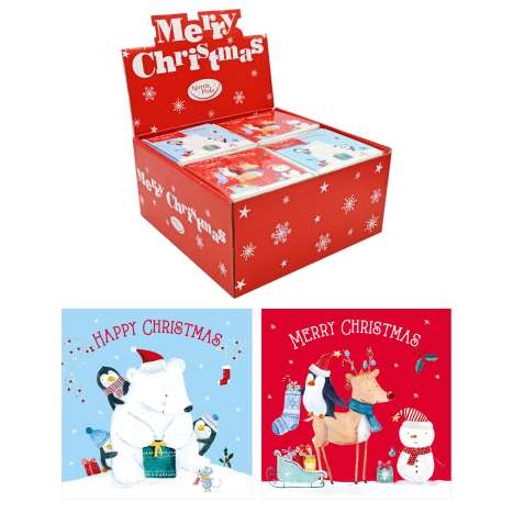 Boxed Christmas Cards In Display Box 20 Pack - Polar Bear & Reindeer