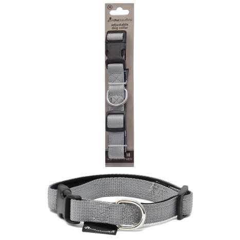 AllPetSolutions Adjustable Dog Collar (Medium) - Grey