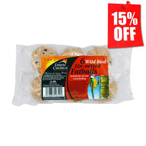Dawn Chorus Wild Bird Un-Netted Fatballs 6 Pack