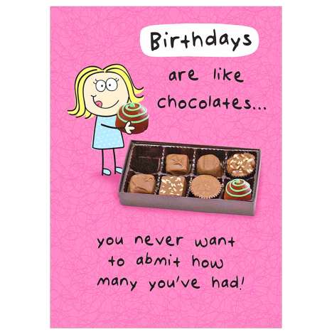 Garlanna Greeting Cards Code 50 - Humour Chocolates