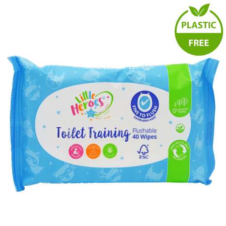 Little Heroes Toilet Training Flushable Wipes 40 Pack