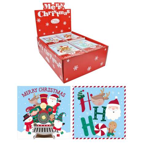Boxed Christmas Cards 12 Pack - Cute Santa