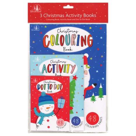 Christmas Activity Books 48 Pages - 3 Pack