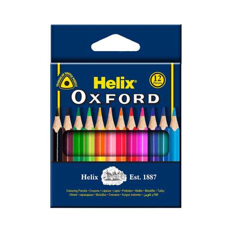 Helix Oxford Mini Colouring Pencils – 12 Pack
