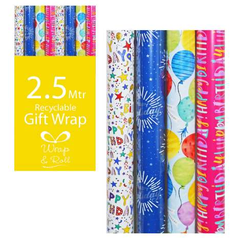 Everyday Wrapping Paper 2.5 Metres - Happy Birthday