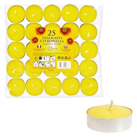 Citronella Tealight Candles 25 Pack