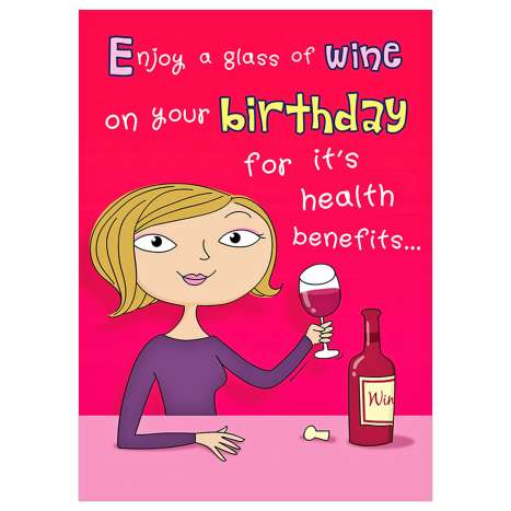 Garlanna Greeting Cards Code 50 - Humour Wine