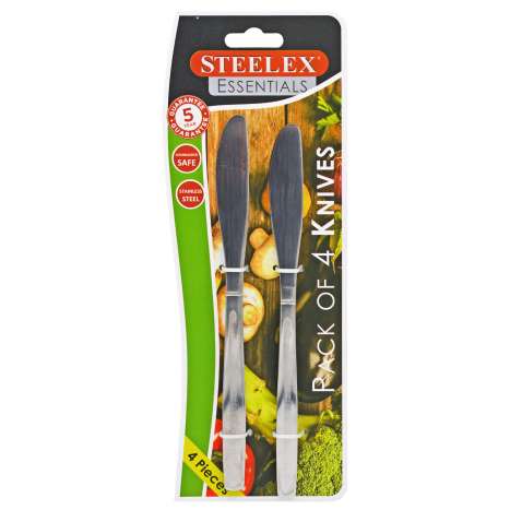 Steelex Stainless Steel Knives 4 Pack