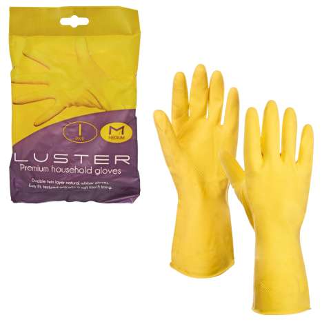 Luster Premium Household Rubber Gloves - Medium