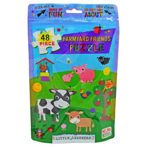 Little Learners Puzzle Bag 48 Pieces - Farmyard Friends