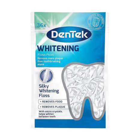 Dentek Floss Picks 36 Pack - Whitening