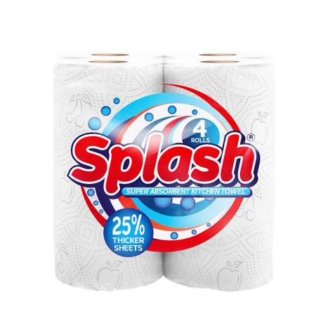 Splash Kitchen Towel (2 Ply) 4 Pack