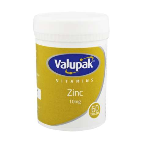 Valupak Zinc Tablets 10mg 60 Pack