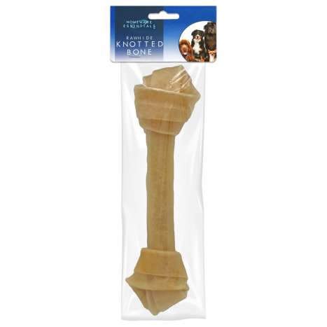 Homeware Essentials Large Rawhide Knotted Bone - Approx 180g/26cm