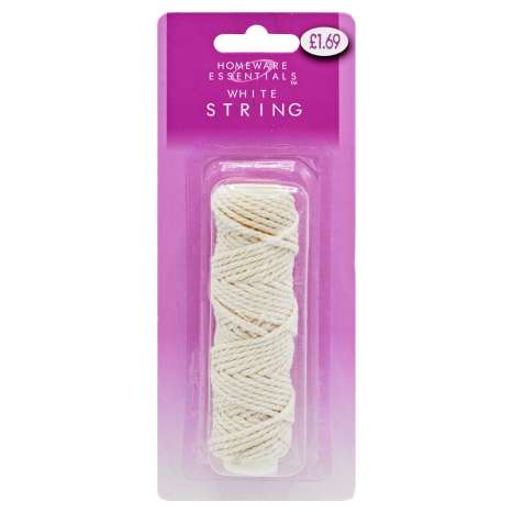 Homeware Essentials White String 12m (HE22)