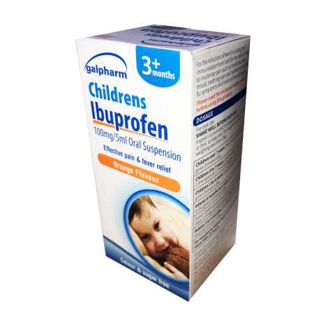 Galpharm Childrens 3+ Months Ibuprofen Oral Suspension 100ml - Orange