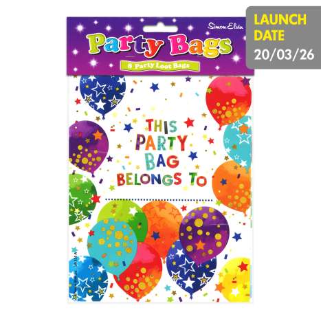 Party Loot Bags 8 Pack - Balloons