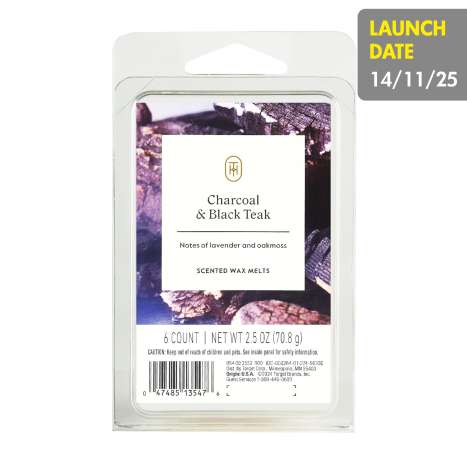Threshold Scented Wax Melts 6 Pack - Charcoal & Black Teak