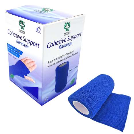 A&E Cohesive Support Bandage 7.5cm x 4.5m - Blue