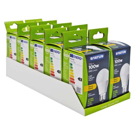 Status LED Classic Light Bulb (13w=100w) Large Screw (E27)