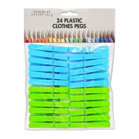 Homeware Essentials Clothes Pegs 24 Pack