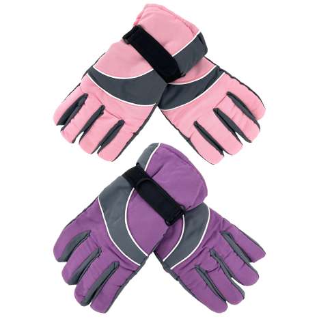 HeatGuard Ladies Ski Gloves (Sizes: S/M, M/L) - Assorted Colours