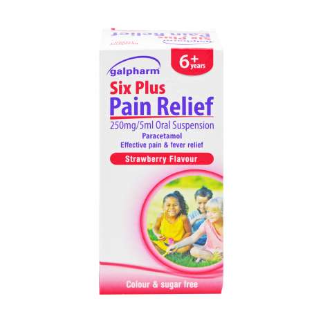 Galpharm Six Plus Pain Relief 80ml - Strawberry