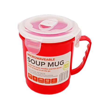 Microwaveable Soup Mug - Red