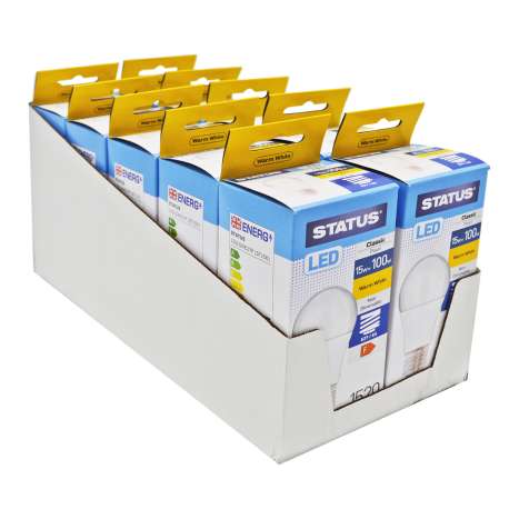 Status LED Classic Light Bulb (15w=100w) Large Screw (E27)