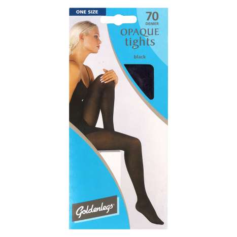 One Size Opaque Tights 70 Denier - Black