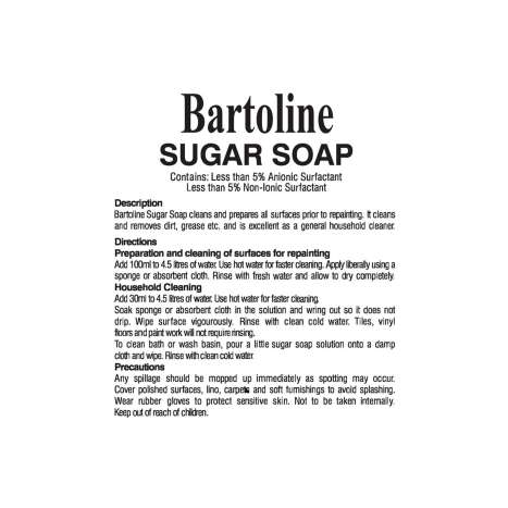 Bartoline Sugar Soap Concentrated 500ml