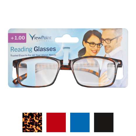 ViewPoint Optical Unisex Reading Glasses +1.00 - Assorted Colours