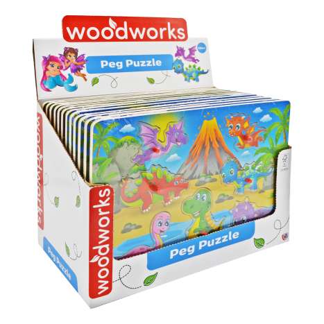 Woodworks Wooden Peg Puzzles - Assorted Designs
