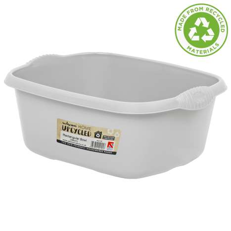 Wham Upcycled Rectangular Washing Up Bowl 39cm - Grey