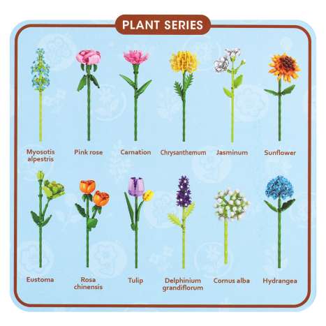 Florist Plant Series Brick Set - Assorted Flowers
