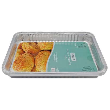 Homeware Essentials Foil Baking Sheets (32.5cm x 22.5cm) 3 Pack