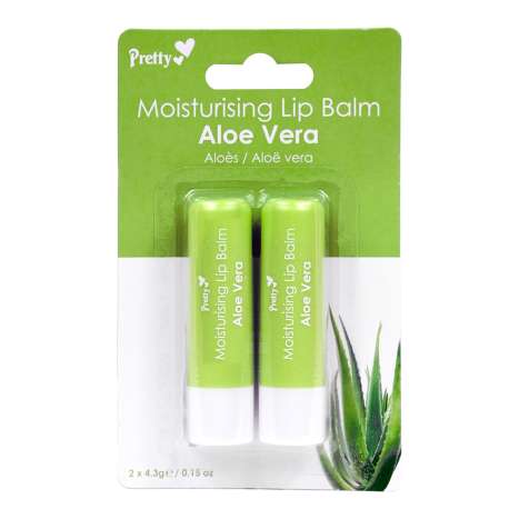 Pretty Moisturising Lip Balm 2 Pack - Aloe Vera