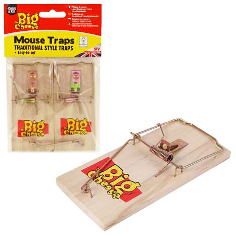 The Big Cheese Traditional Mouse Traps 2 Pack