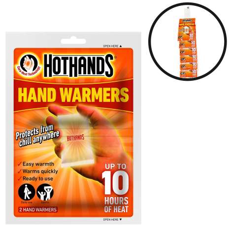 Hothands Hand Warmers 2 Pack (Clip Strip Provided)