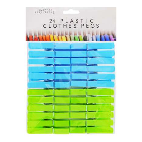 Homeware Essentials Clothes Pegs 24 Pack