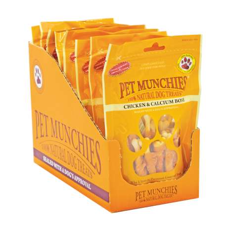 Pet Munchies Chicken and Calcium Bones 100g (In Display Box)