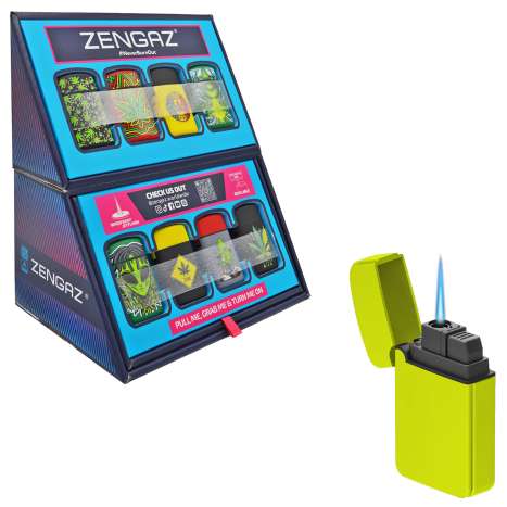 Zengaz Jet Lighters (Cube Display) - Assorted Designs