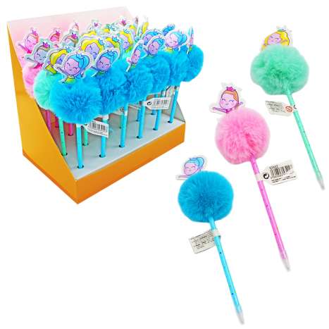 Mythical Fluffy Topper Pen - Assorted Colours